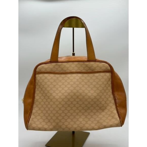 Celine "Borsa Donna" coated canvas and leather trim bowling bag*Triomphe - Picture 9 of 16